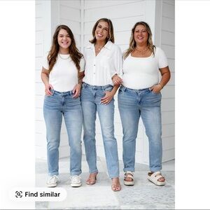 Judy Blue Light Blue Riptide Midrise V-front 9/29